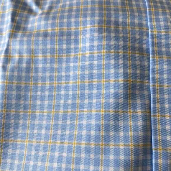 Brooks Brothers Non-Iron Blue & Yellow Small Plaid Shirt Size 16-32 - Picture 6 of 8